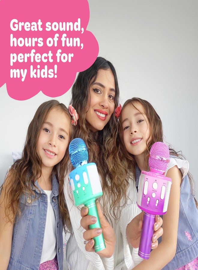 Move2Play, Kids Karaoke Microphone | Includes Stickers & Bluetooth | Kids Birthday Gift | Toy for All Ages 2, 3, 4, 5, 6+ Year Old Girls, Boys & Toddlers (White/Pink) - Image 3